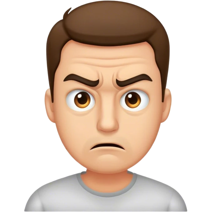 man looking stressed emoji