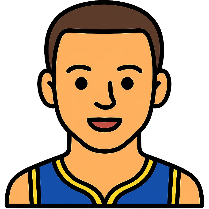 Stephen Curry's face without a beard emoji