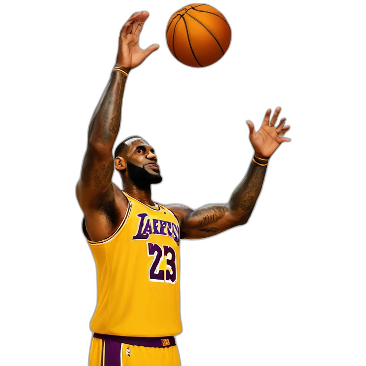 Lebron james holding a basketball emoji