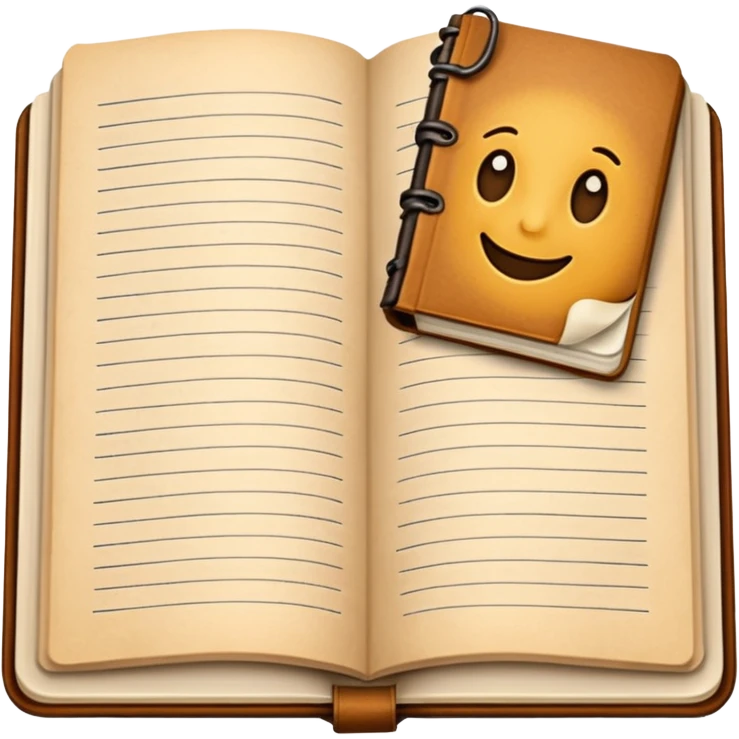 Director Script – bound pages with notes emoji