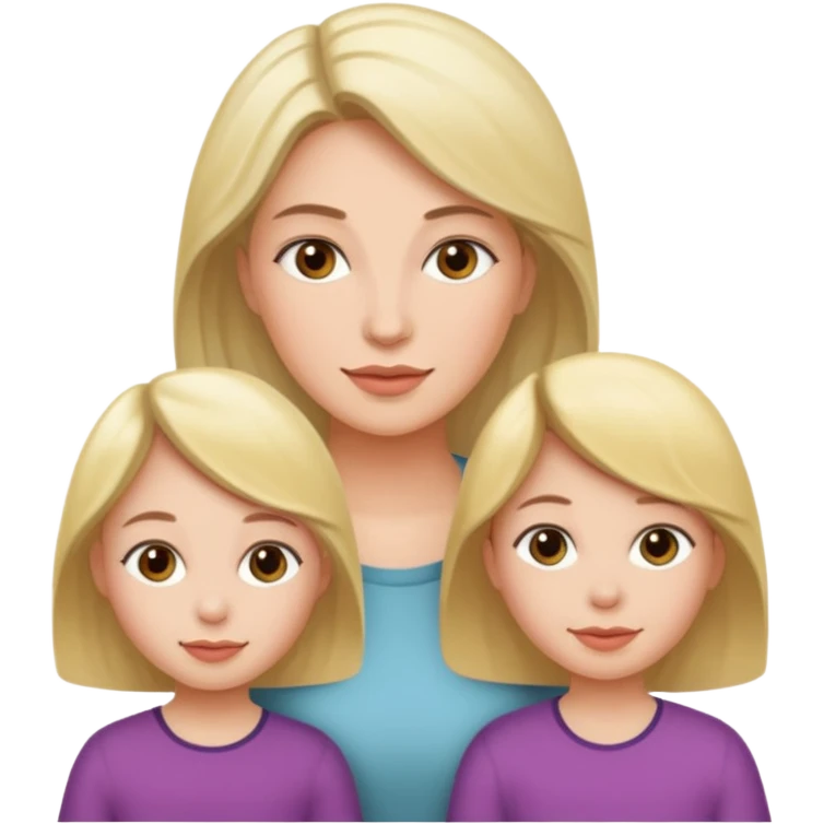 A mum and her two daughters emoji