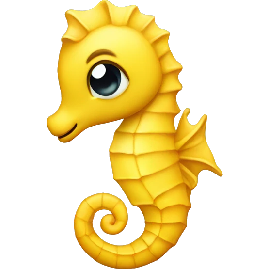 Crying yellow seahorse emoji