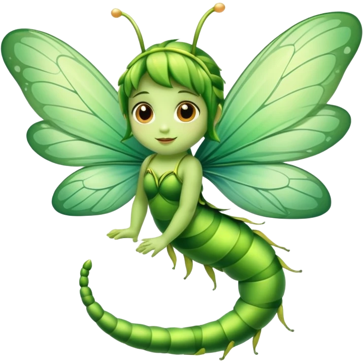 Caterpillar fairy emoji