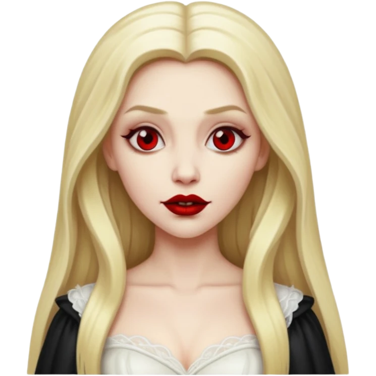 Bride of Dracula with long blonde hair emoji