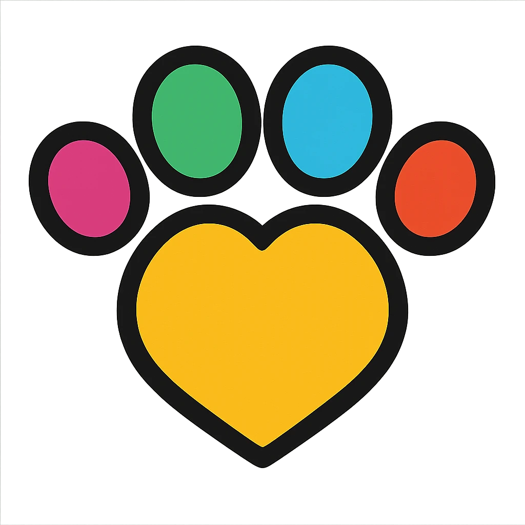 playful and colorful paw emoji emoji