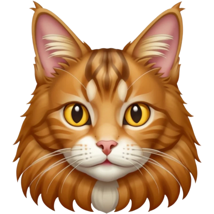 maine coon roux et gris rayé emoji