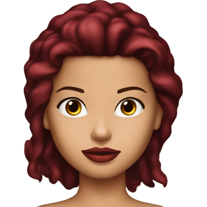 adriana lima in 90s dark red hair  emoji