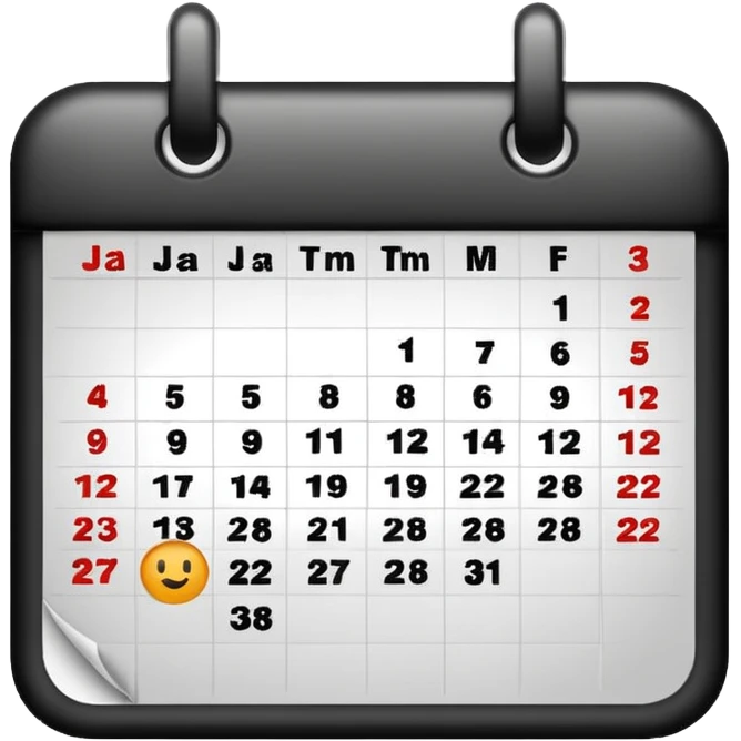 31 January calendar emoji