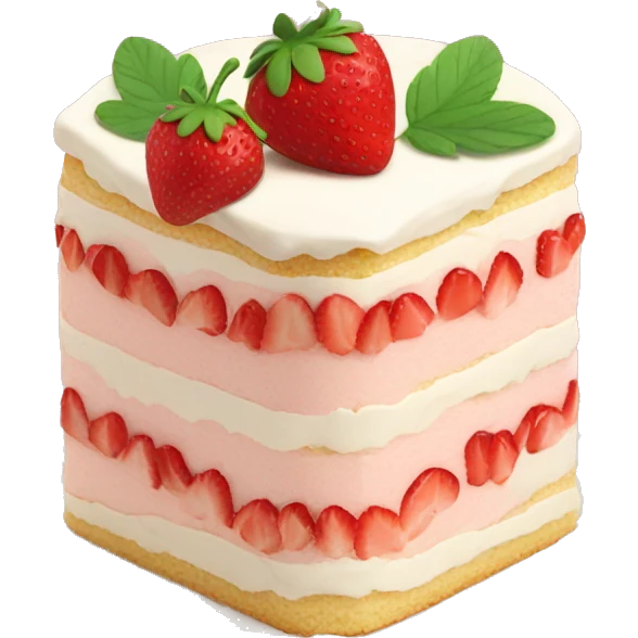Strawberry cream cake emoji