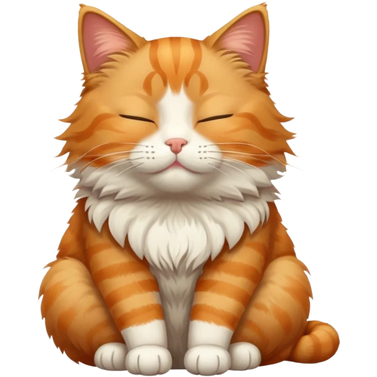 a cat sitting with closed eyes emoji