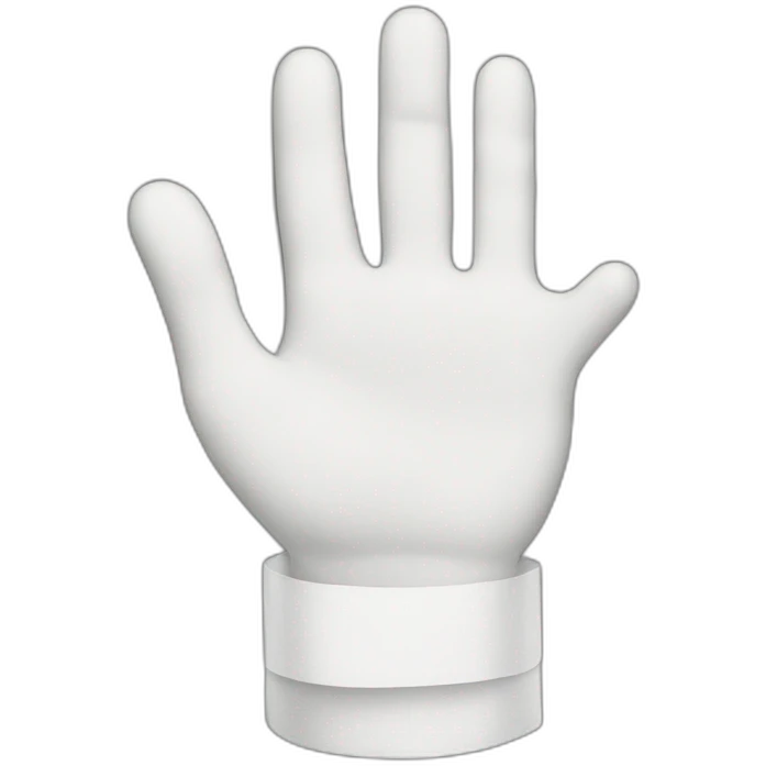 white handtape wrapped around hand emoji