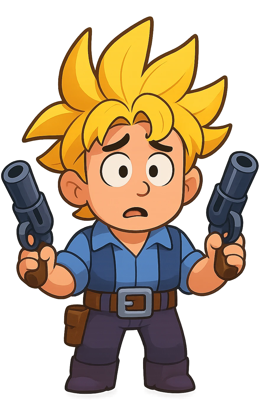 Keep everything exactly the same as the original. Give the character a confused expression. Maintain the original style and details. emoji
