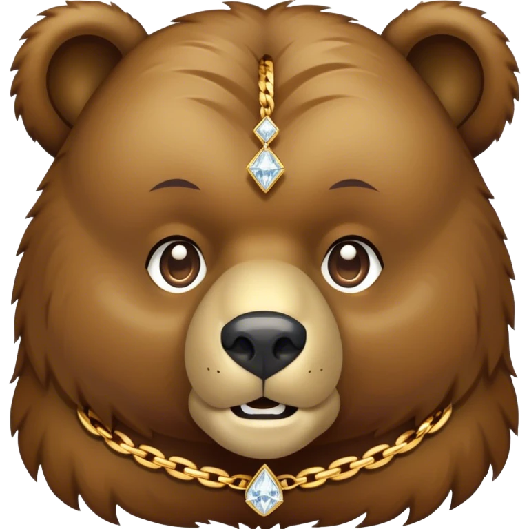 bear with diamond chainz emoji