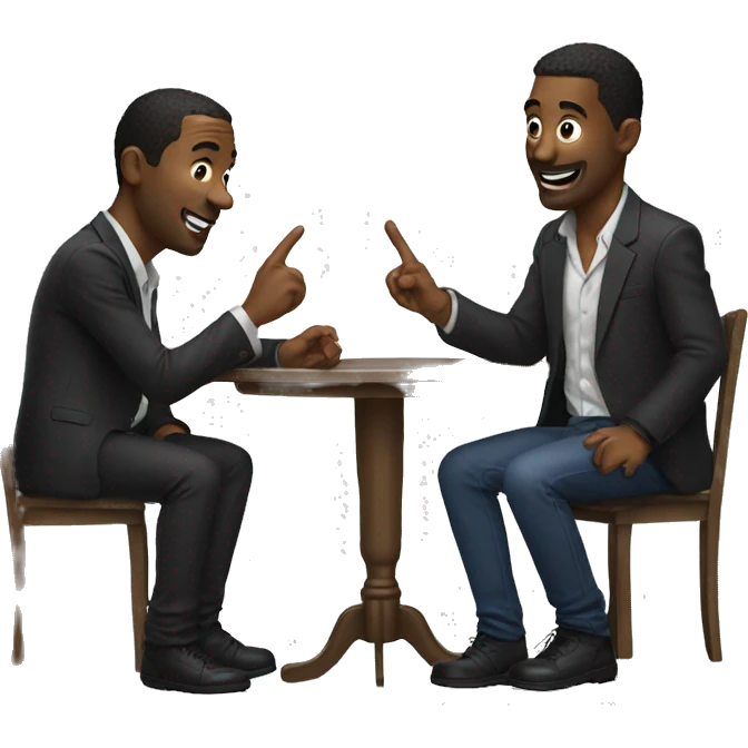 Two guys signing  emoji