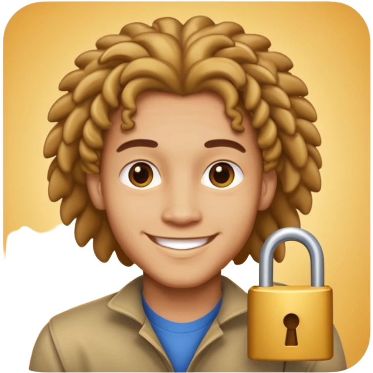 light skin man with locks emoji