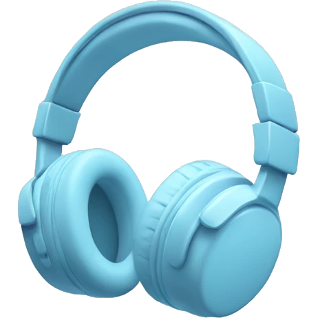 pastel blue headphone emoji