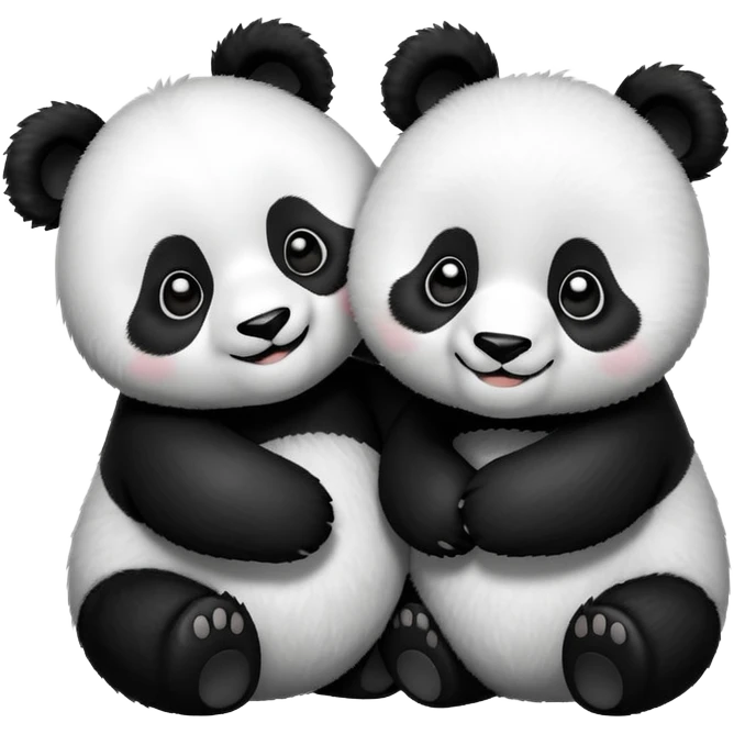 Panda couple emoji