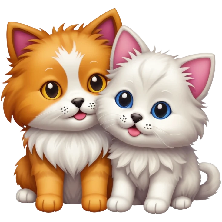Cat and dog  emoji