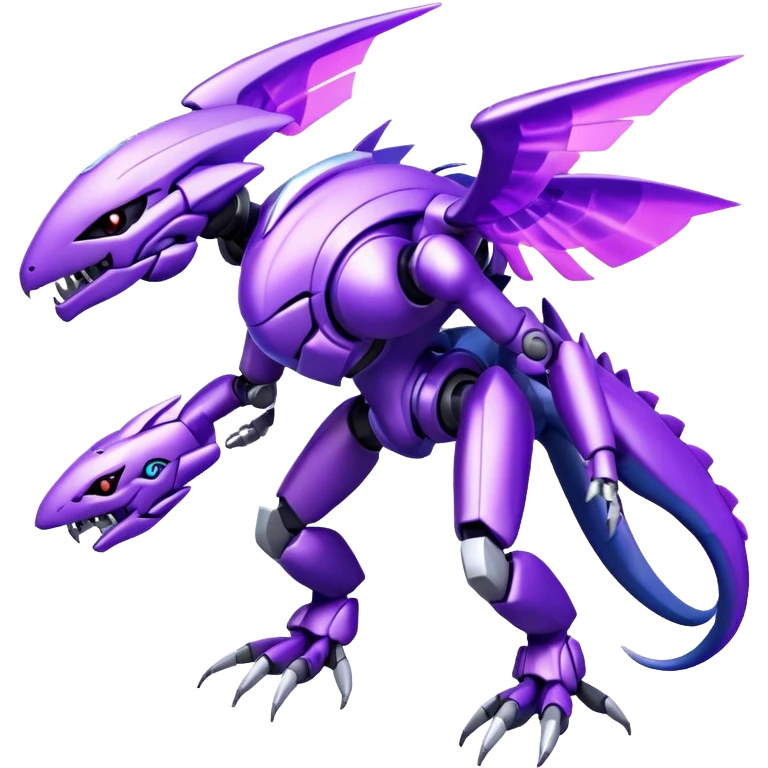 Futuristic Cool Edgy Shiny Ethereal Legendary Digimon-Genesect-Palkia-hybrid full body emoji