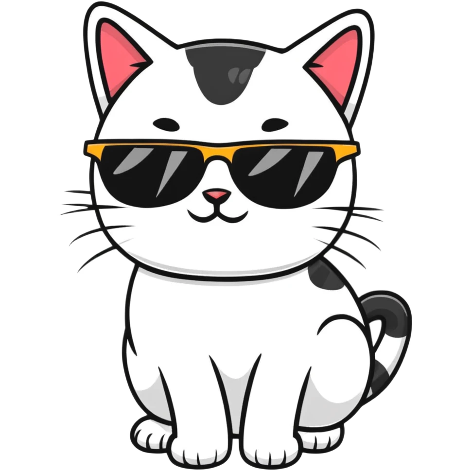 Cat with sunglasses emoji