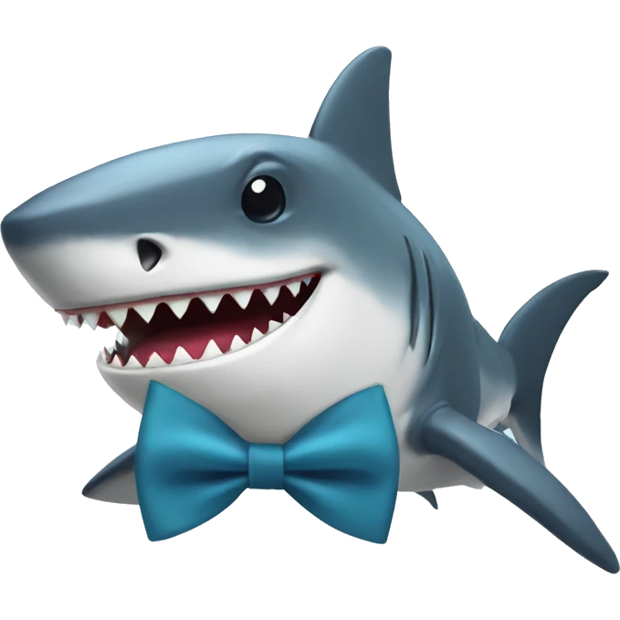 Shark with a bow tie  emoji