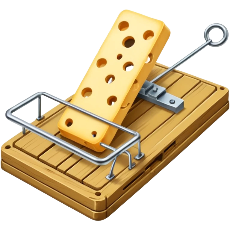 mousetrap with cheese emoji