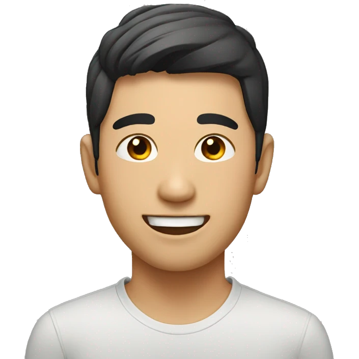 Handsome asian emoji
