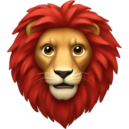 Red lion  emoji
