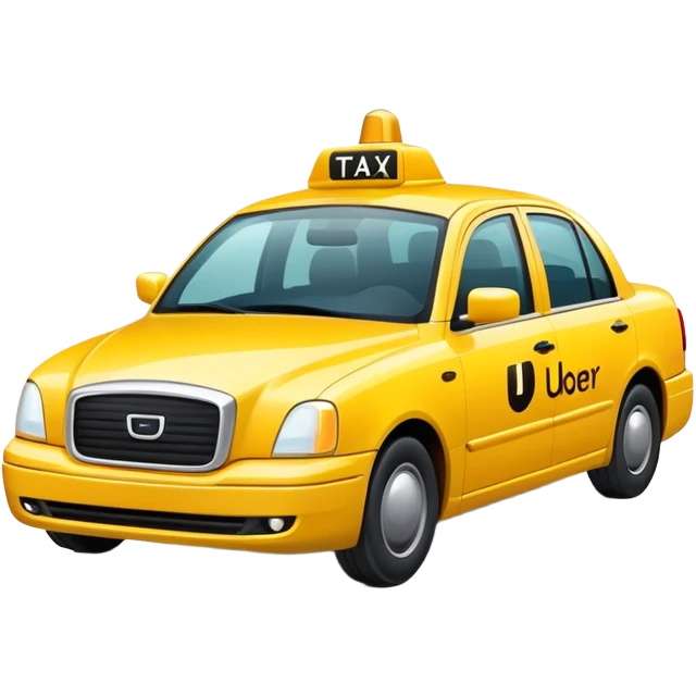 uber taxi yellow emoji