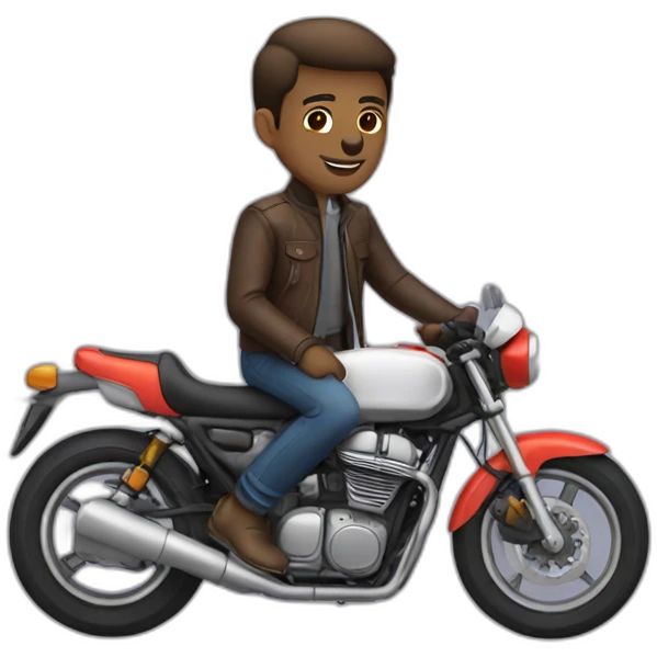 Homme a moto emoji