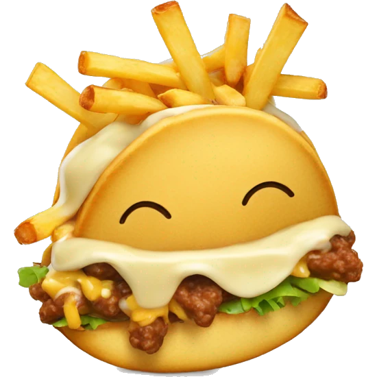 poutine qui mange un tacos emoji