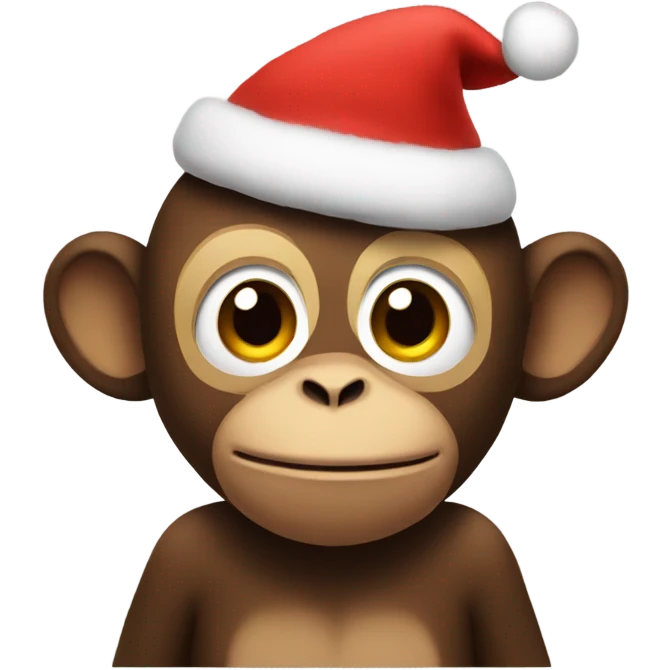 Christmas monkey emoji