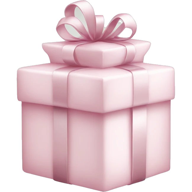 Light pink Christmas gifts under a white Christmas tree  emoji