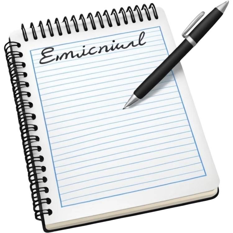notebook with notes emoji