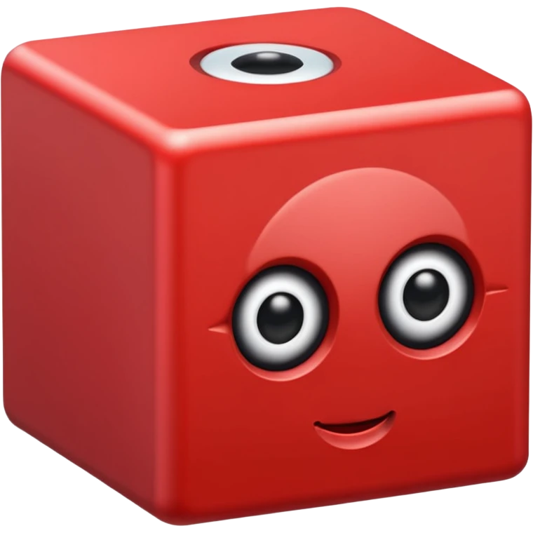 red Cube had 1 circle eye emoji