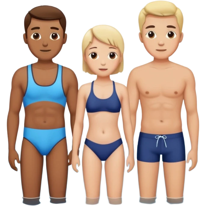 Mom dad and boys by the water emoji