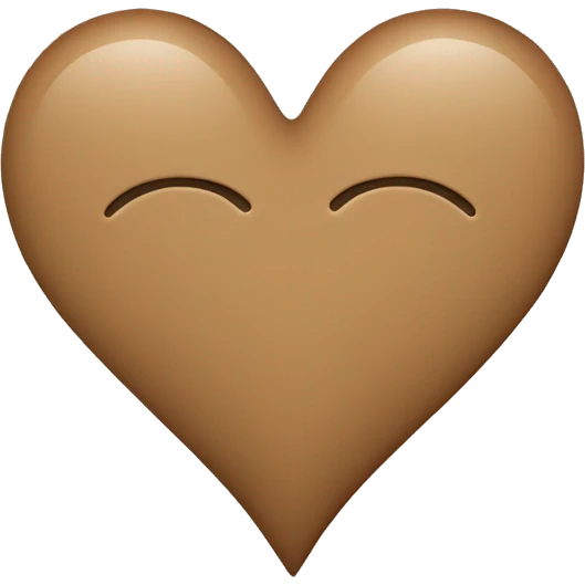 Light brown heart  emoji