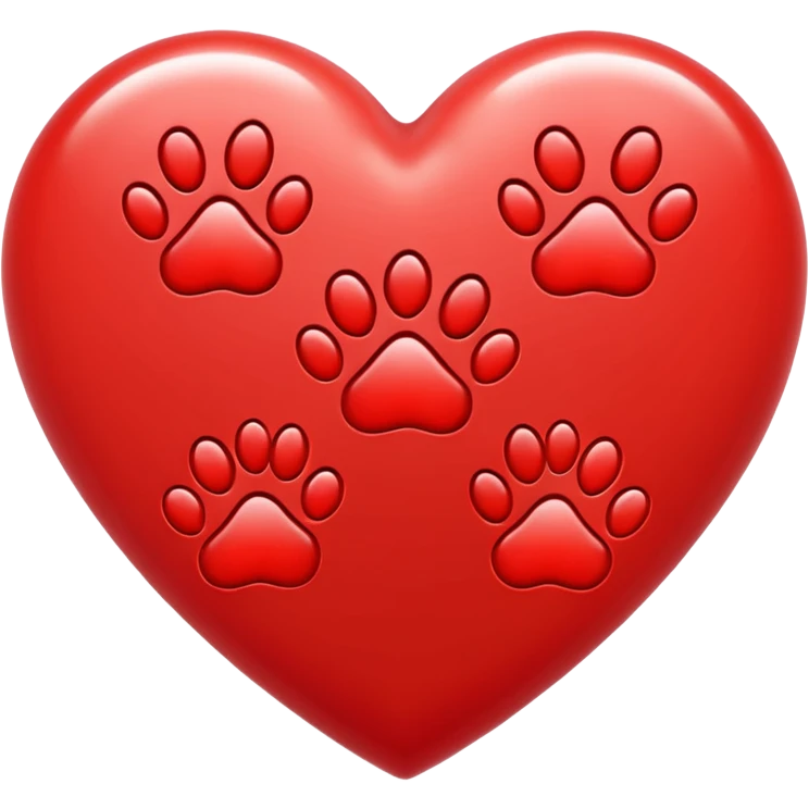 heart with multiple paw prints emoji