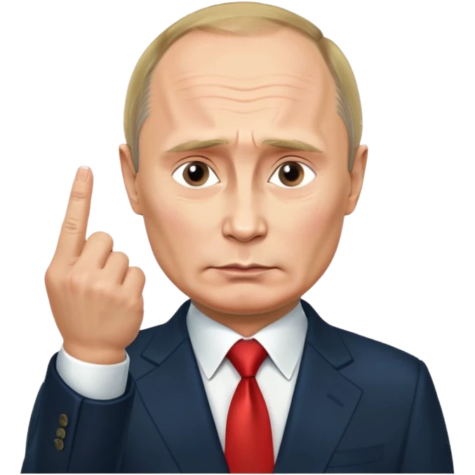 реалистичное фото путин показывает средний палец emoji