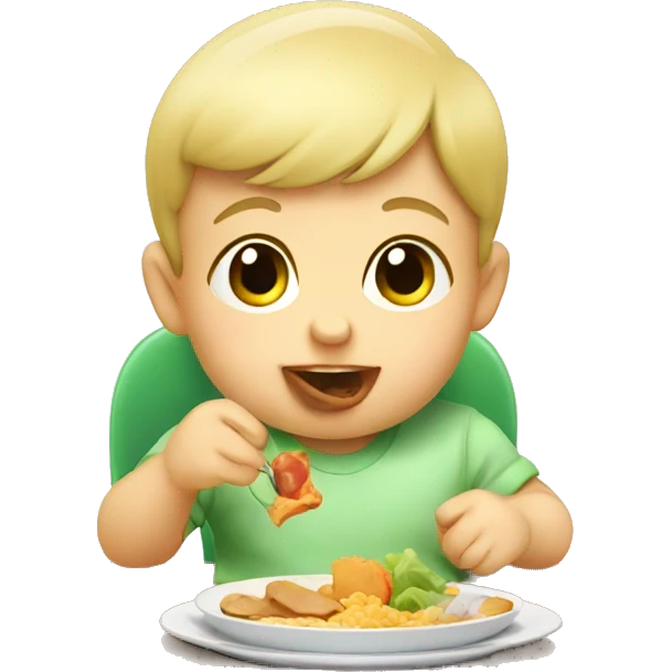 Baby eating lunch emoji
