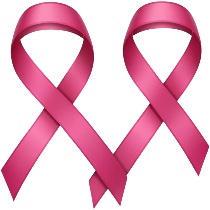 Two small thin Deep-Reddish-Pink ribbons emoji