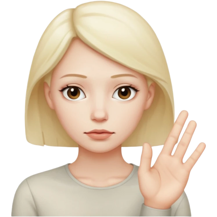 uhh pensive face with hand with fingers splayed on the left emoji