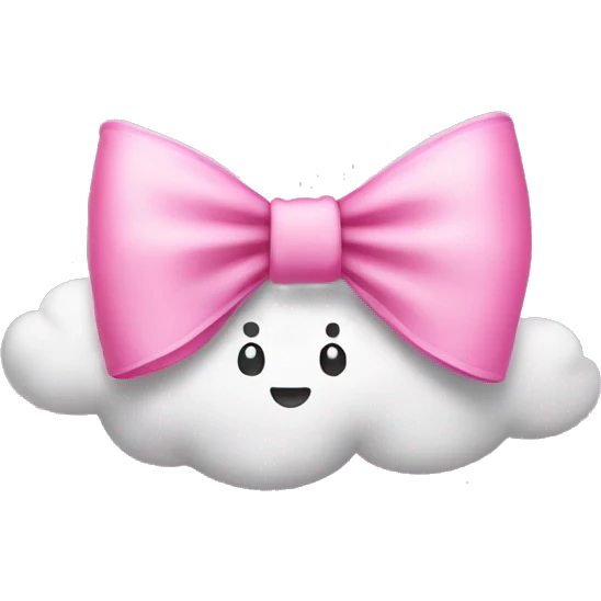 Pink bow and cloud  emoji