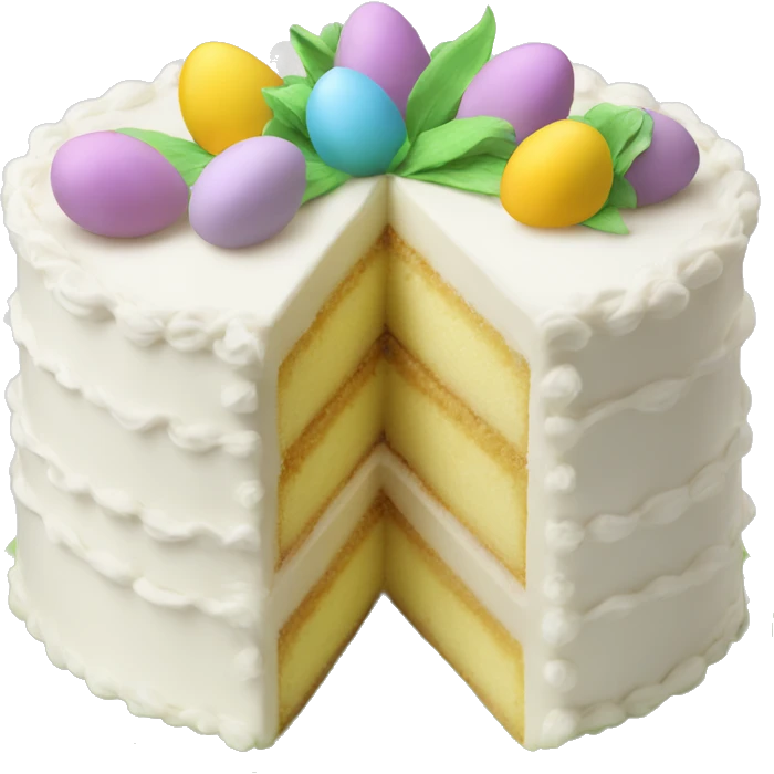 Easter white cake emoji