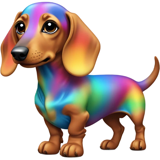 rainbow sausage dog  emoji
