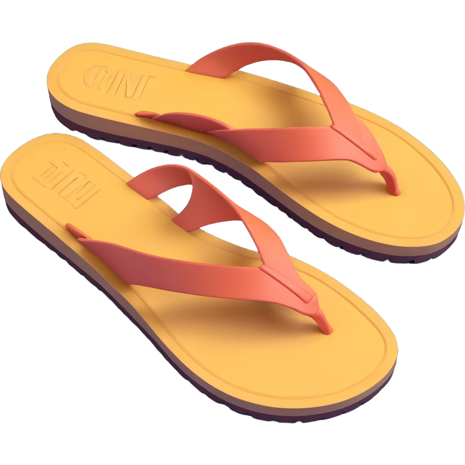 thick sandal sole, minimal detail, 3D iPhone emoji style, viewed from the bottom emoji