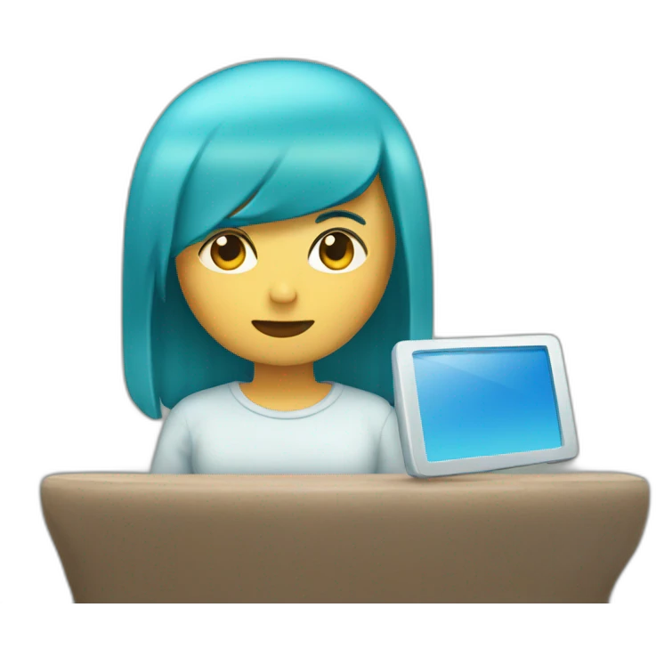 WhatsApp bleu emoji