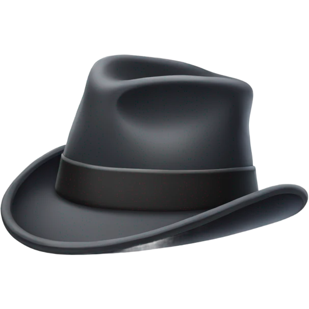 flying detective hat emoji