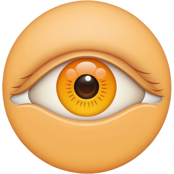 iOS emoji, minimal eye symbol, circle with dot, flat emoji