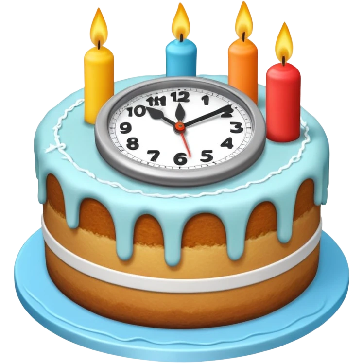 Cake clock emoji